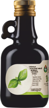Viola La Colombara Olio Extra Vergine Basilico Basilikum Etikett links