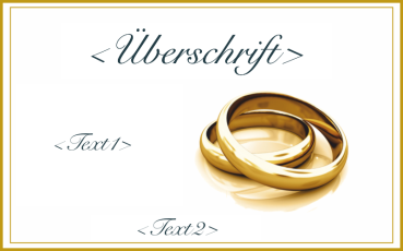 Etikettvorlage Hochzeit
