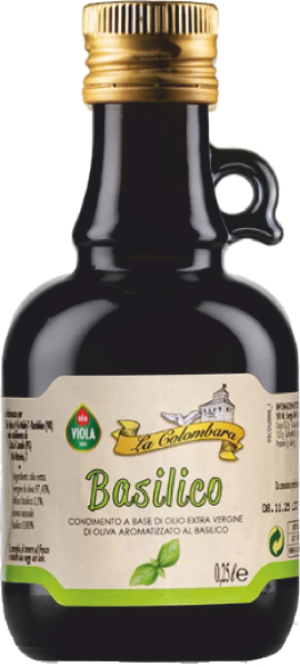 Viola La Colombara Olio Extra Vergine Basilico Basilikum Flasche