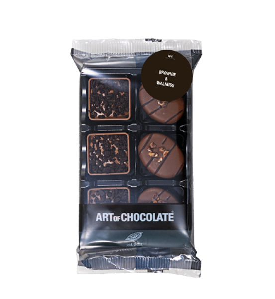 Art of Chocolate - Edition No 04 Brownie & Walnuss - Pralinen 95g Verpackung