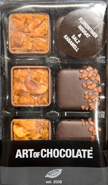 Art of Chocolate - Florentiner Nougat & Salz Karamell - Pralinen 110g
