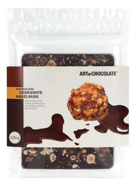 Art of Chocolate - Gebrannte Haselnuss - Schokolade Tafel 120g Front