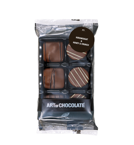 Art of Chocolate - Edition No 05 Nussnougat & Crunch - Pralinen 100g Verpackung
