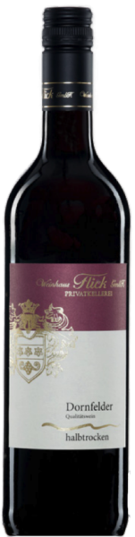 Flick Dornfelder halbtrocken Flasche