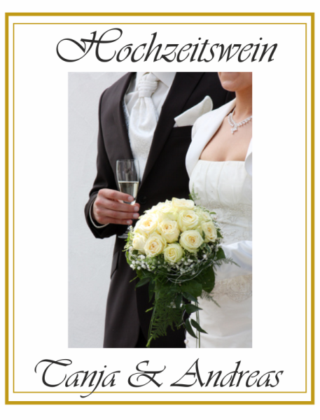 Eigenes Etikett Hochzeit