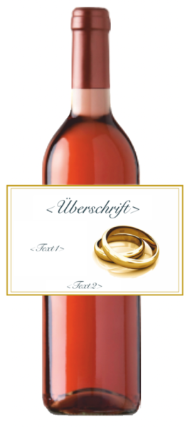 Etikettvorlage Hochzeit Beispielflasche