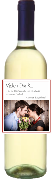 Eigenes Etikett Weißwein