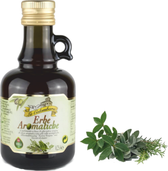 Viola La Colombara Olio Extra Evergine Alle Erbe Aromatiche Flasche